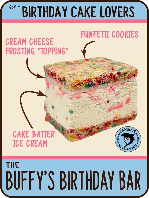 The Buffy's Birthday Bar, for birthday cake lovers