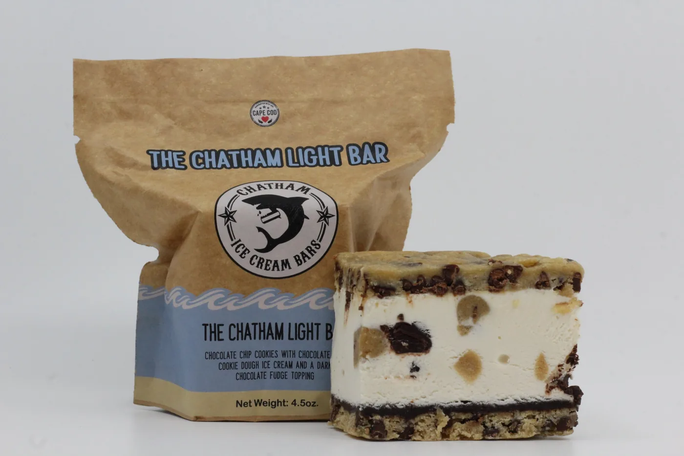 The Chatham Light Bar beside its kraft pouch
